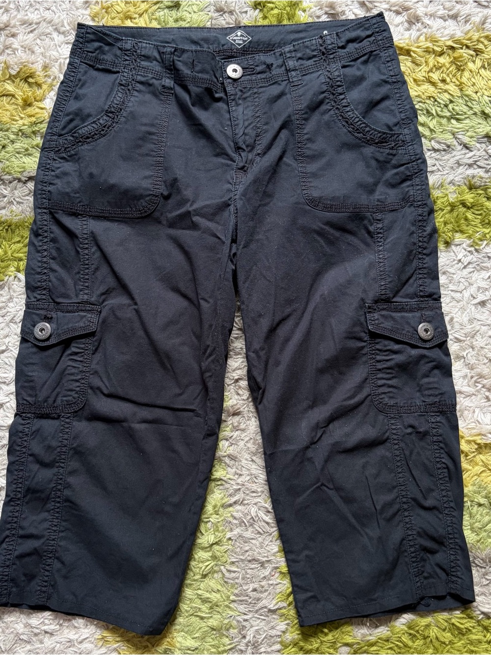 St. John's Bay Black Women’s Cargo Capris